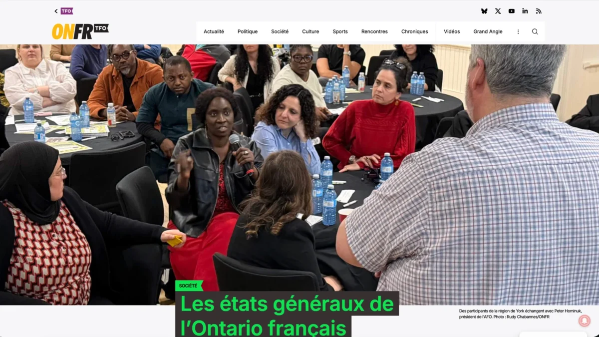 AURORA – Plus de services en français, plus de visibilité, plus de collaboration, plus d’événements culturels, plus! plus! plus!… Le premier atelier des états généraux de l’Ontario français a mis en lumière une vague de besoins et fait réfléchir à quelques solutions issues du terrain. Cet exercice se répètera dans plus d’une vingtaine de communautés durant le printemps à travers la province.