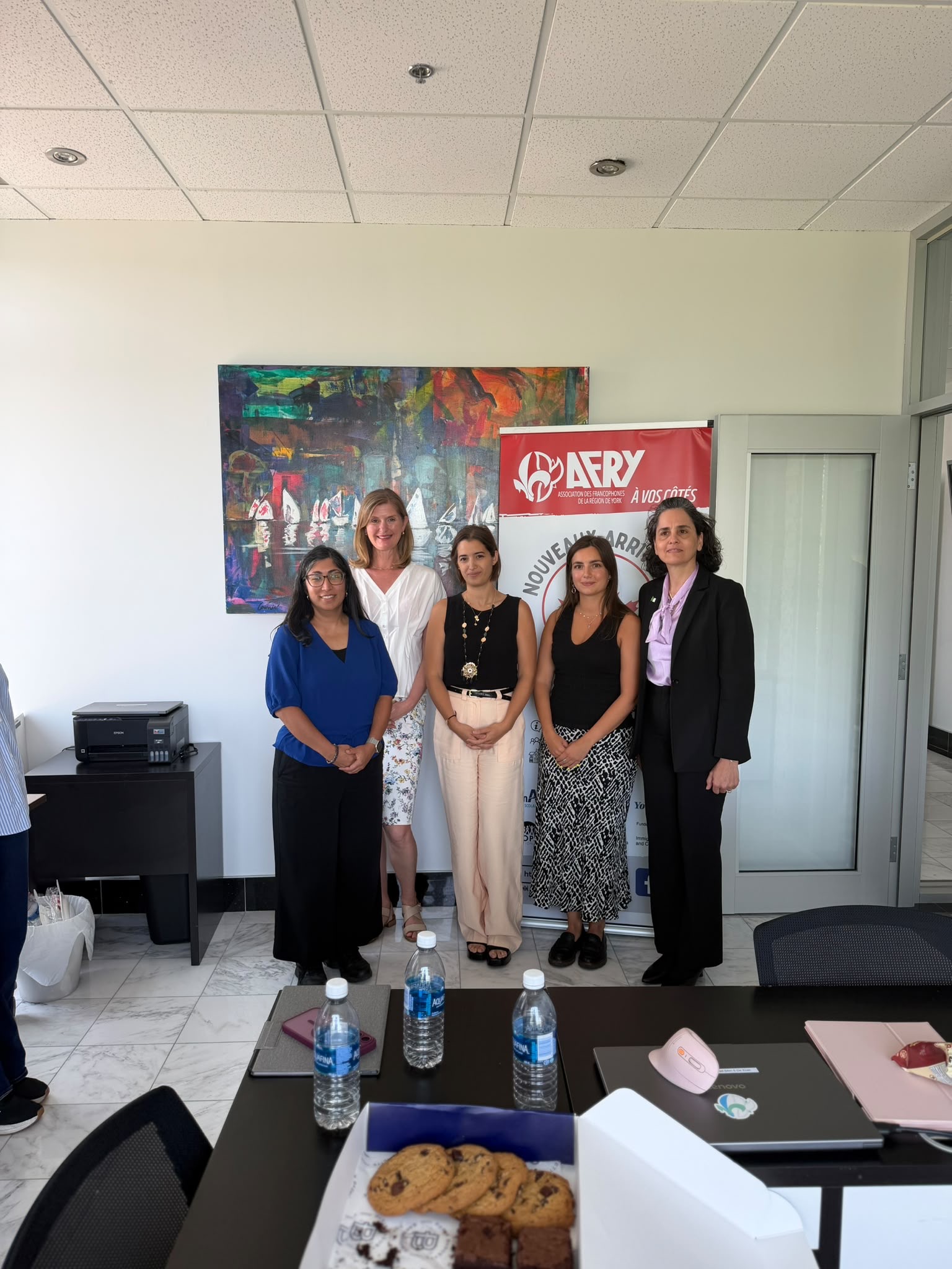 Christine Charbonneau et des membres de la délégation d’IRCC en visite à l’AFRY